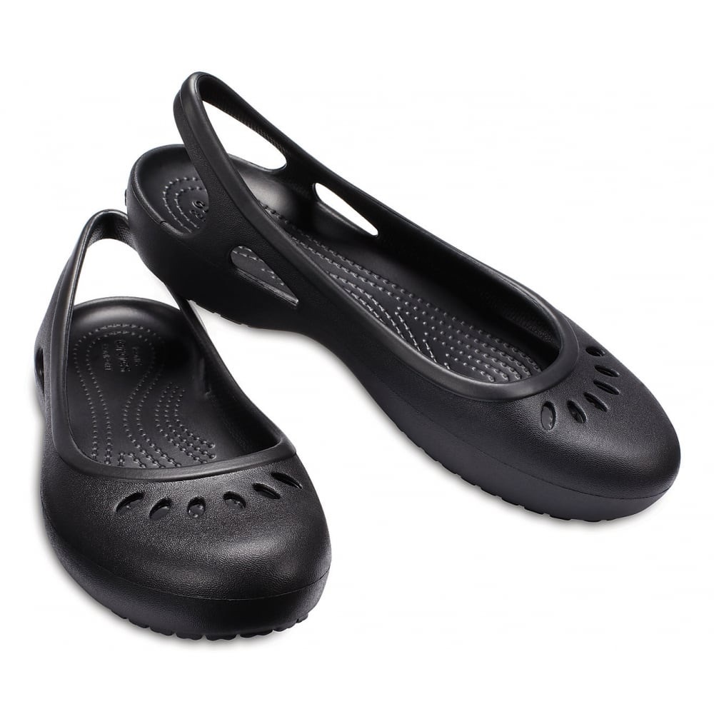 Brand new Crocs sling back black women sandals flat size 7